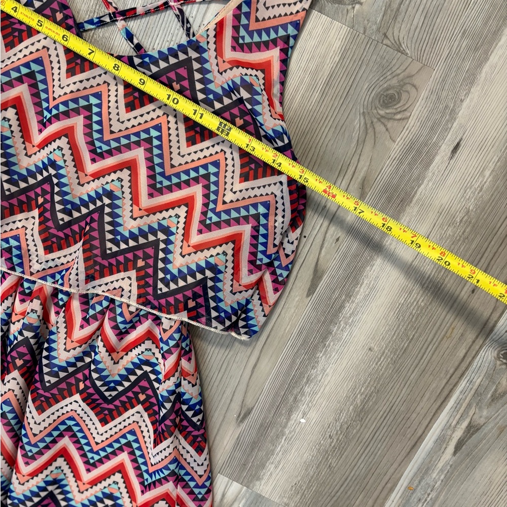 Colorful Zigzag Patterned Dress - image 6